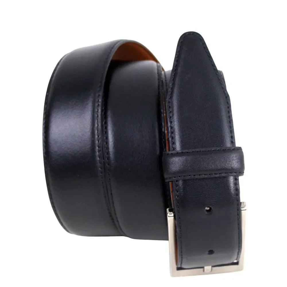 Nordstrom BLACK GENUINE LEATHER 1 3/8